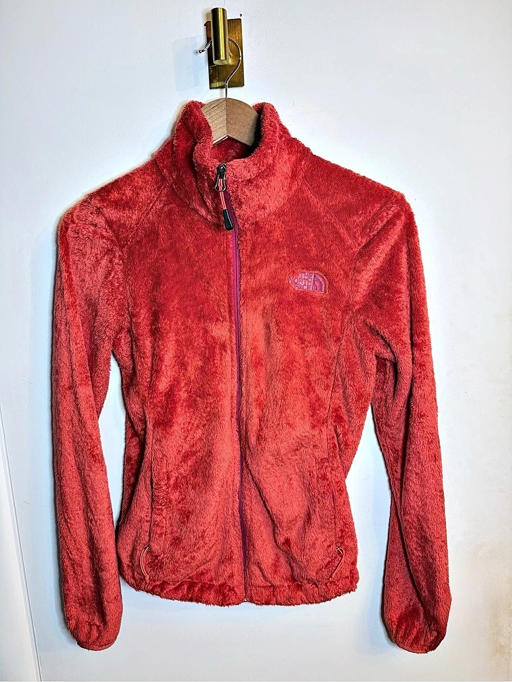 The North Face Women's Osito Fleece Jacket Coral Red XS EUC
